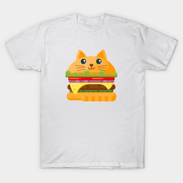 Cat burger. T-Shirt by lakokakr